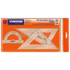 ESTUCHE GEOMETRICO PP 30CM ZIPPER VINIFAN