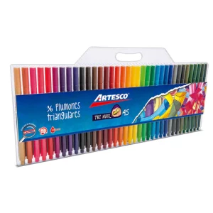 PLUMON DELGADO 45 TRIMAX ESTUCHE PLASTICO X 36 UNIDADES ARTESCO