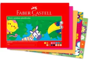 BLOCK CARTULINA PLASTIFICADA X 18 HOJAS FABER CASTELL