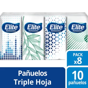 PAÑUELO DESECHABLE 3H PACK X 8 ELITE