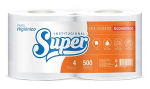 PAPEL HIGIENICO ECONOM JUMBO 1H BL 500M X 4 ROLLOS SUPER