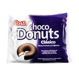 GALLETA CHOCO DONUTS 33 GR X 6 UN COSTA