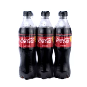 GASEOSA 500 ML DESCART PACK X 6 UN COCA COLA ZERO